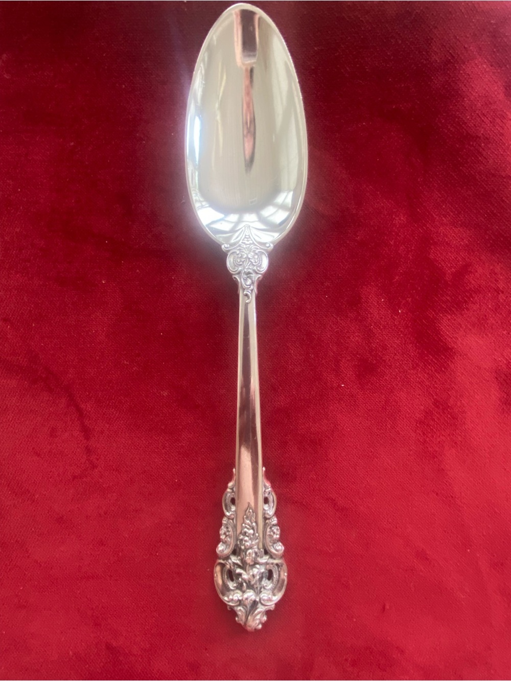 Vintage Wallace Grand Baroque, Sterling Silver serving spoon 8 3/4"